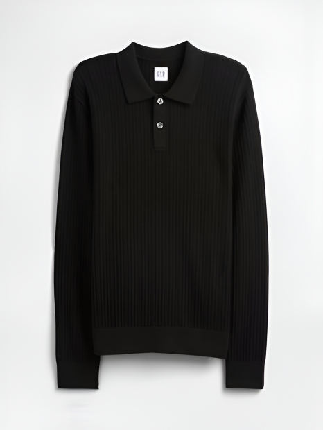 Чоловічий светр-поло GAP 1159858540 (Чорний M)