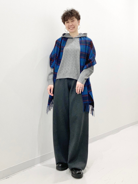 Вязаный свитер UNIQLO с капюшоном 1159858999 (Серый S)