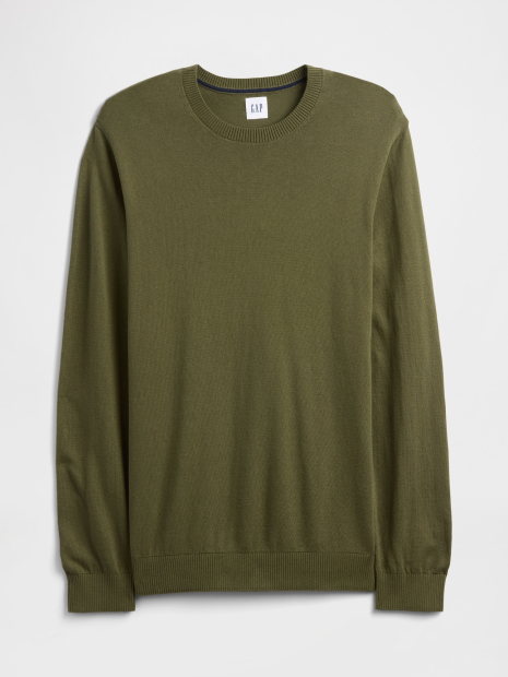 Мужской хлопковый свитер GAP 1159859320 (Зеленый M)