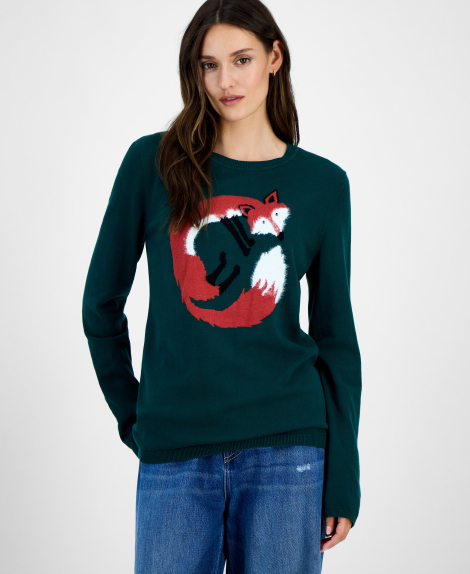 Женский свитер Tommy Hilfiger с рисунком 1159859689 (Зеленый XS)