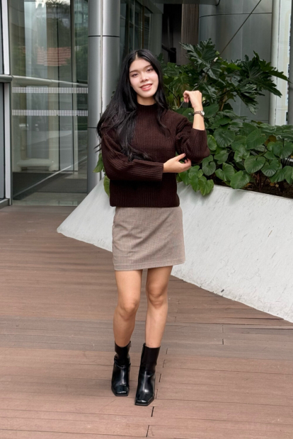 Вязаный свитер UNIQLO 1159859680 (Коричневый XS)