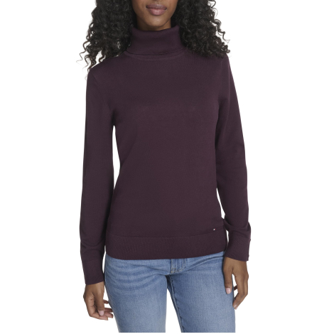 Женский свитер Tommy Hilfiger кофта с воротником 1159859692 (Бордовый XL)