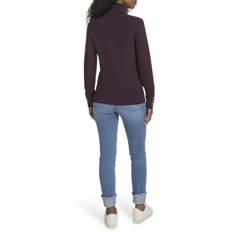 Женский свитер Tommy Hilfiger кофта с воротником 1159859692 (Бордовый XL)