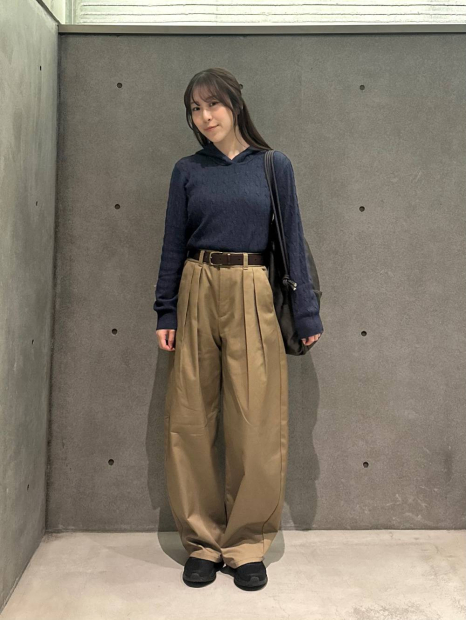 В'язаний светр UNIQLO з капюшоном 1159859726 (Синій XS)