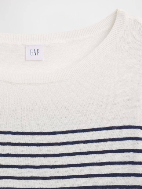 Жіночий легкий светр GAP у смужку 1159860158 (Білий L)