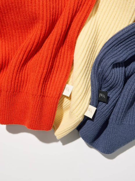 Ребристий трикотажний светр JW Anderson UNIQLO 1159860232 (Синій M)