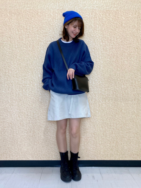Ребристий трикотажний светр JW Anderson UNIQLO 1159860232 (Синій M)