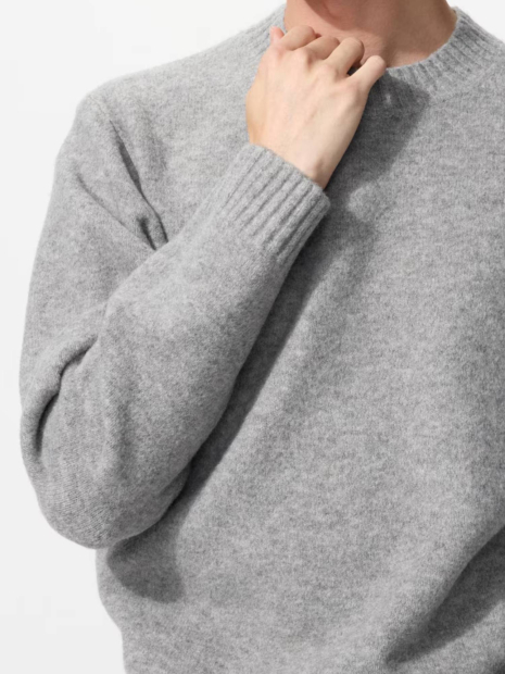 Вязаный свитер UNIQLO 1159860266 (Серый M)