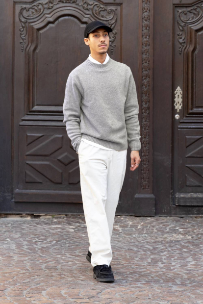 Вязаный свитер UNIQLO 1159860266 (Серый M)