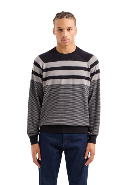 Чоловічий светр Armani Exchange із суміші вовни 1159861168 (Сірий M)