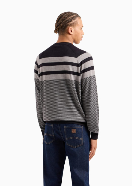 Чоловічий светр Armani Exchange із суміші вовни 1159861168 (Сірий M)