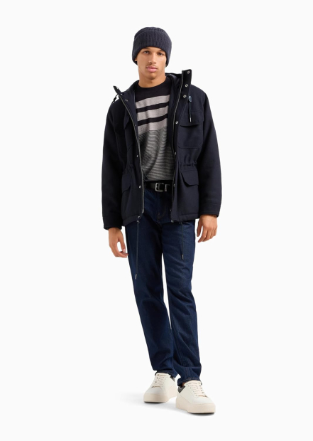 Чоловічий светр Armani Exchange із суміші вовни 1159861168 (Сірий M)