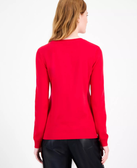 Женский свитер Tommy Hilfiger с рисунком 1159861310 (Красный XS)
