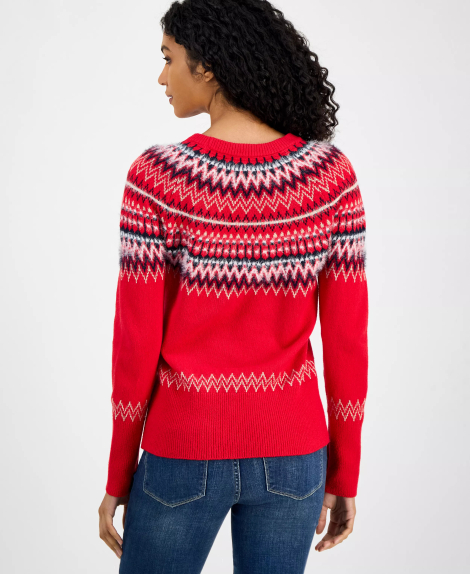 Женский свитер Tommy Hilfiger с узором 1159861428 (Красный S)
