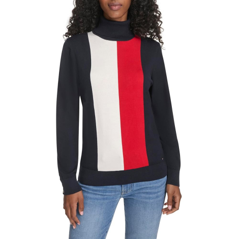 Женский свитер Tommy Hilfiger кофта с воротником 1159861565 (Синий S)