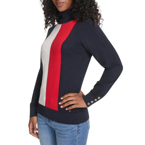 Женский свитер Tommy Hilfiger кофта с воротником 1159861565 (Синий S)