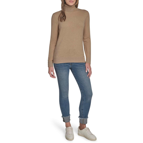 Женский свитер Tommy Hilfiger с воротником 1159861638 (Бежевый XL)