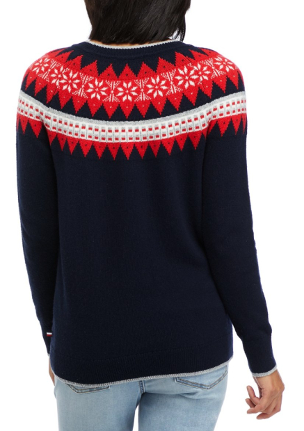 Женский свитер Tommy Hilfiger с рисунком 1159861663 (Синий M)
