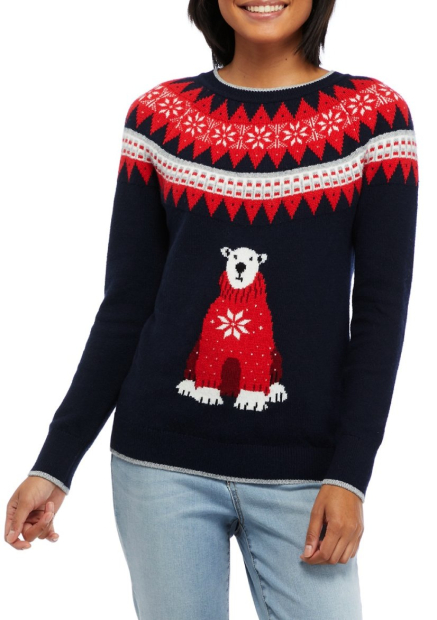 Женский свитер Tommy Hilfiger с рисунком 1159861663 (Синий M)