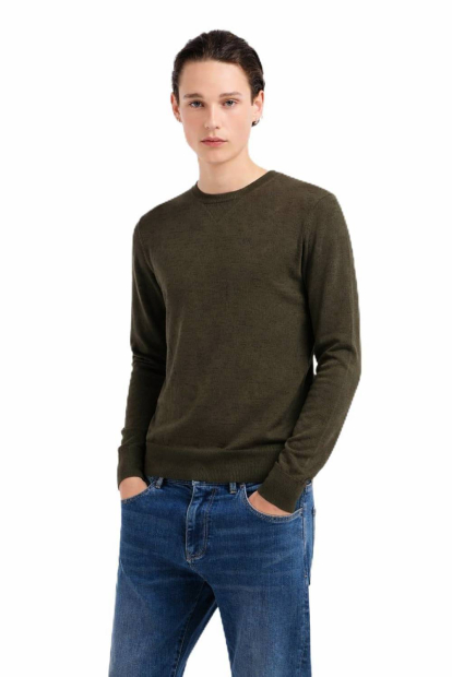 Мужской шерстяной свитер Armani Exchange 1159862102 (Зеленый XXL)