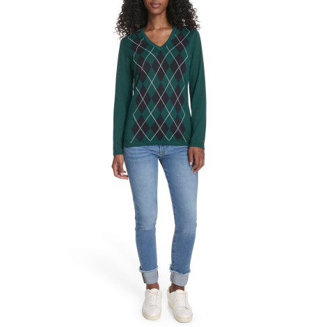 Женский свитер Tommy Hilfiger кофта 1159862156 (Зеленый XL)