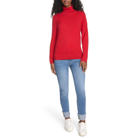 Жіночий светр Tommy Hilfiger з коміром 1159862552 (Червоний M)