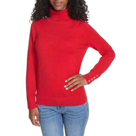 Жіночий светр Tommy Hilfiger з коміром 1159862552 (Червоний M)