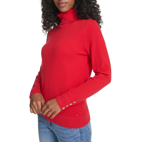 Жіночий светр Tommy Hilfiger з коміром 1159862552 (Червоний M)