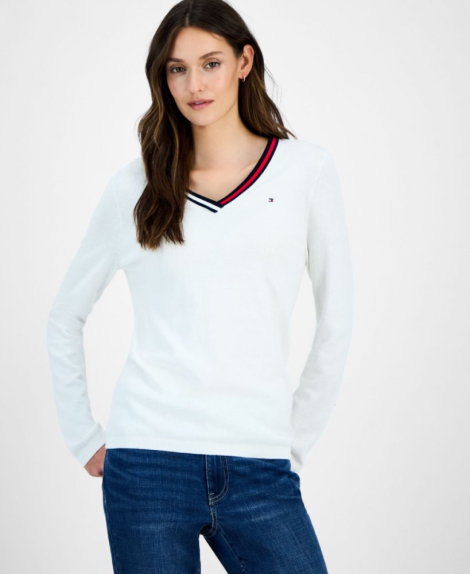 Женский свитер Tommy Hilfiger 1159862760 (Белый XXL)
