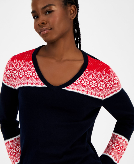 Жіночий светр Tommy Hilfiger з візерунком 1159862898 (Синій XS)