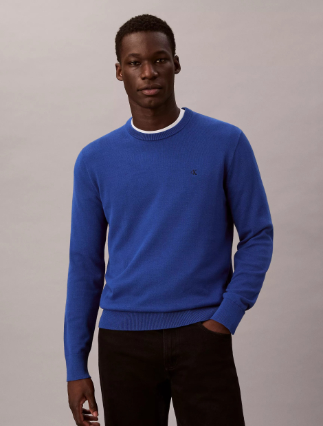 Мужской свитер Calvin Klein с логотипом 1159862991 (Синий XXL)