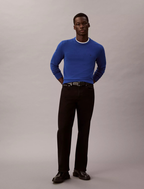 Мужской свитер Calvin Klein с логотипом 1159862991 (Синий XXL)