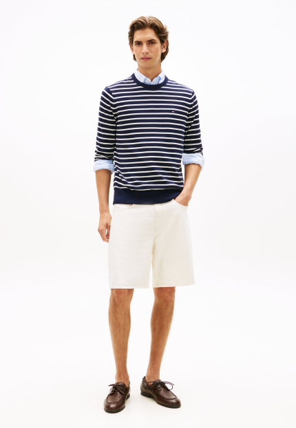 Мужской свитер Tommy Hilfiger 1159863060 (Синий/Белый XXL)