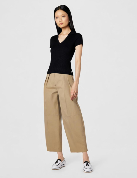 Женский свитер-поло DKNY с коротким рукавом 1159863448 (Черный M)