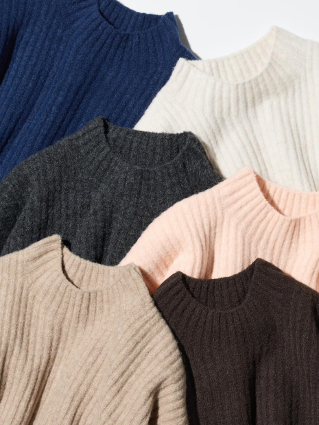 Вязаный свитер UNIQLO 1159863788 (Розовый XXL)