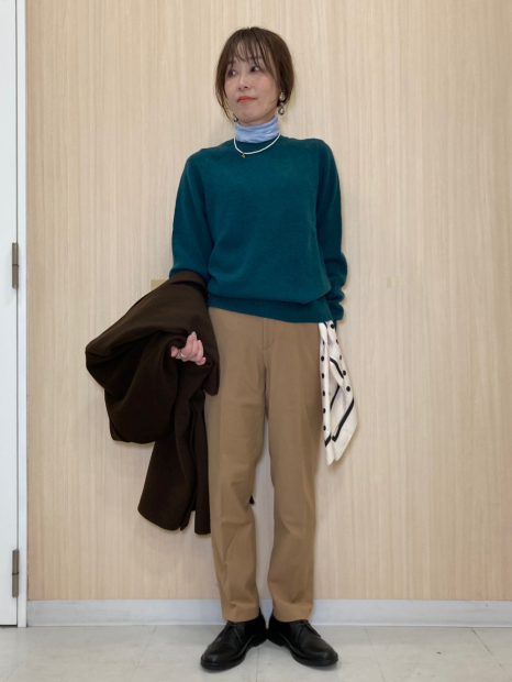 Вязаный свитер UNIQLO из шерсти 1159863819 (Зеленый XL)