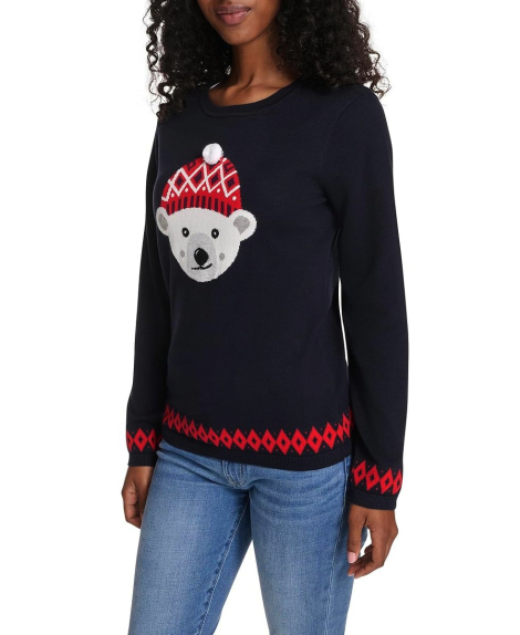 Женский свитер Tommy Hilfiger с рисунком 1159863997 (Синий S)
