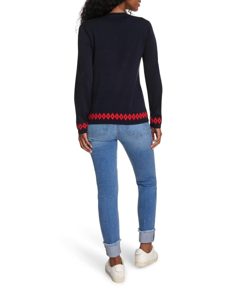 Женский свитер Tommy Hilfiger с рисунком 1159863997 (Синий S)