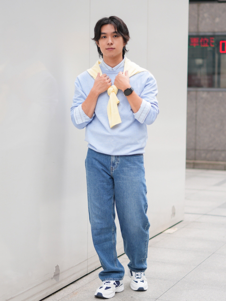 Свитер UNIQLO 1159864449 (Голубой XL)