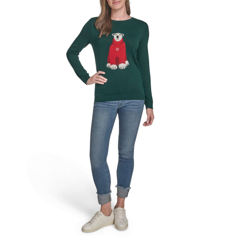 Жіночий светр Tommy Hilfiger з малюнком 1159864536 (Зелений XL)