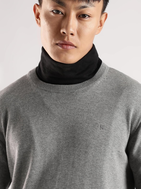 Чоловічий светр Calvin Klein з монограмою 1160099700 (Сірий M)