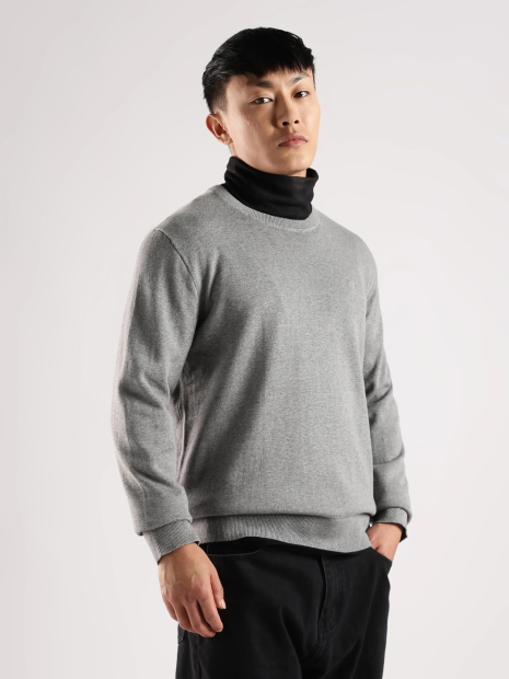 Чоловічий светр Calvin Klein з монограмою 1160099700 (Сірий M)