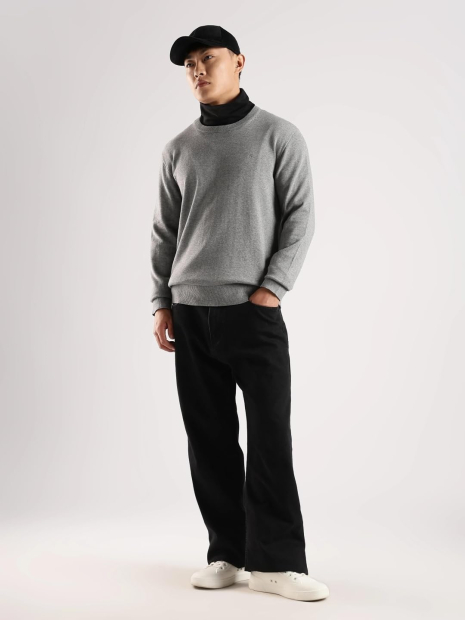 Чоловічий светр Calvin Klein з монограмою 1160099700 (Сірий M)