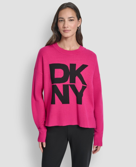 Жіночий светр DKNY з логотипом 1160106803 (рожевий L)