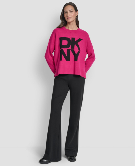 Жіночий светр DKNY з логотипом 1160106803 (рожевий L)
