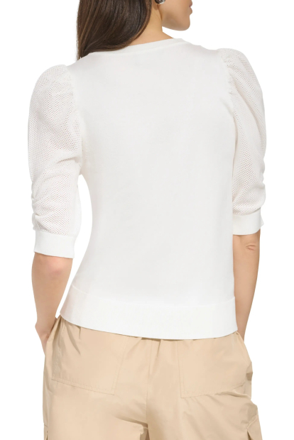 Жіночий светр DKNY з короткими рукавами 1160233940 (Білий S)