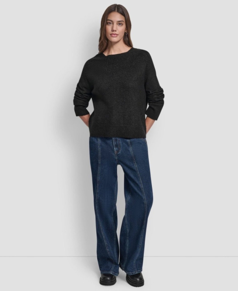 Жіночий светр DKNY з блиском 1160316141 (Чорний S)
