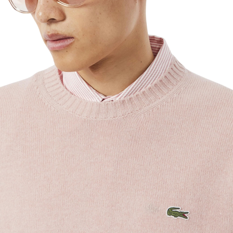 Чоловічий вовняний светр Lacoste 1160764339 (Рожевий 3XL)