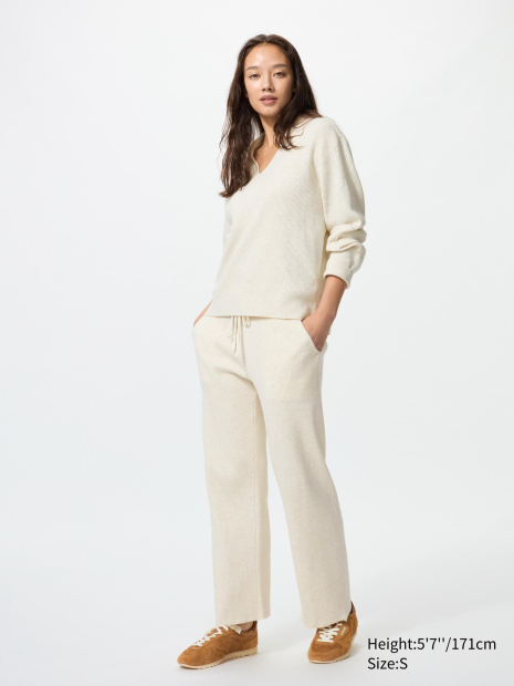 Светр в рубчик UNIQLO 1160844862 (Молочний L)