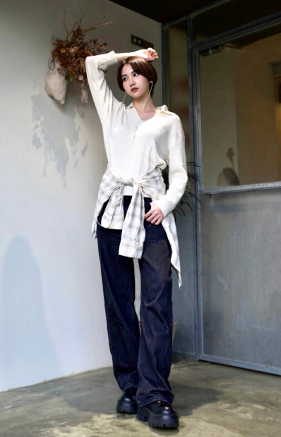 Светр в рубчик UNIQLO 1160844862 (Молочний L)